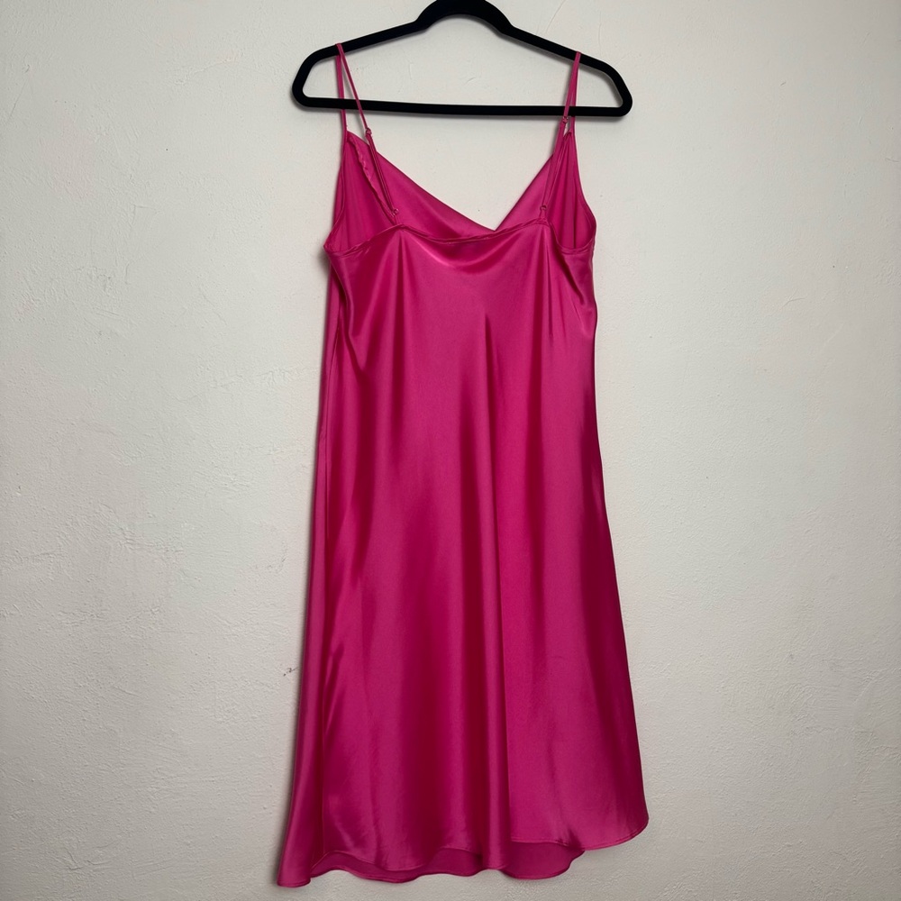 Tahari Vibrant Pink Satin Dress - Picture 2 of 6